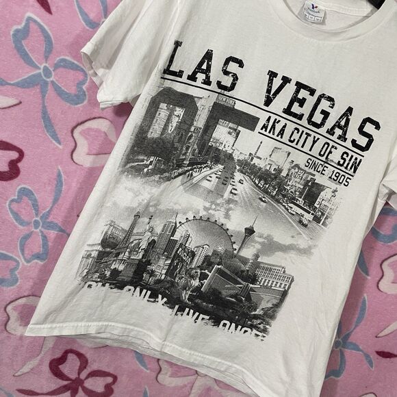 Yazbek Las Vegas Aka City Of Sin Graphic Yolo Shirt Size Large - Picture 5 of 6